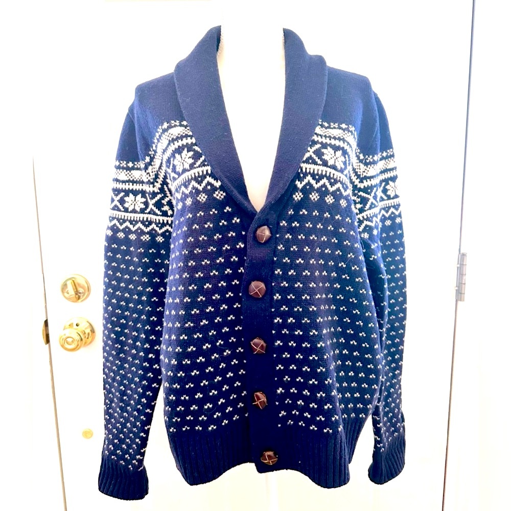 Brooks Brothers Wool Shawl Collar Men’s Cardigan Sweater